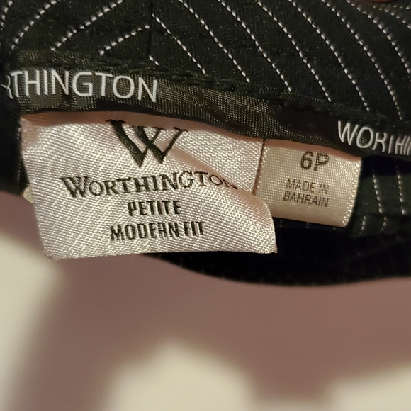 Worthington black pinstripe petite suit - Picture 3 of 3